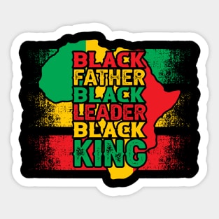 Black father black leader black king, Black History Month Sticker